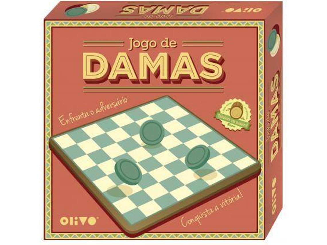 Jogo de Damas OLIVO Tabuleiro Madeira (Idade Mínima: 8)